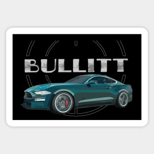 bullitt Green Mustang GT 5.0L V8 Classic steve mcqueen Muscle Car Sticker